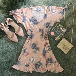 Francesca’s Floral Pink Mini Dress